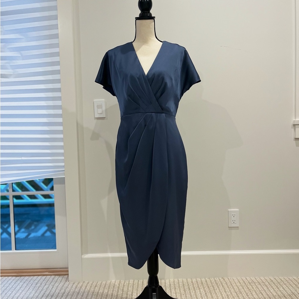 Adrianna Papell Deep Blue Midi Dress
